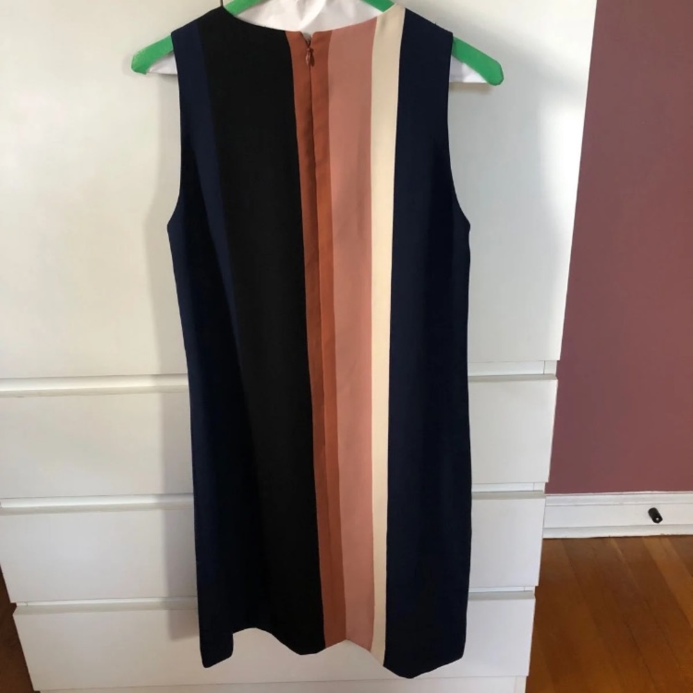 Ann Taylor petite vertically striped slip dress